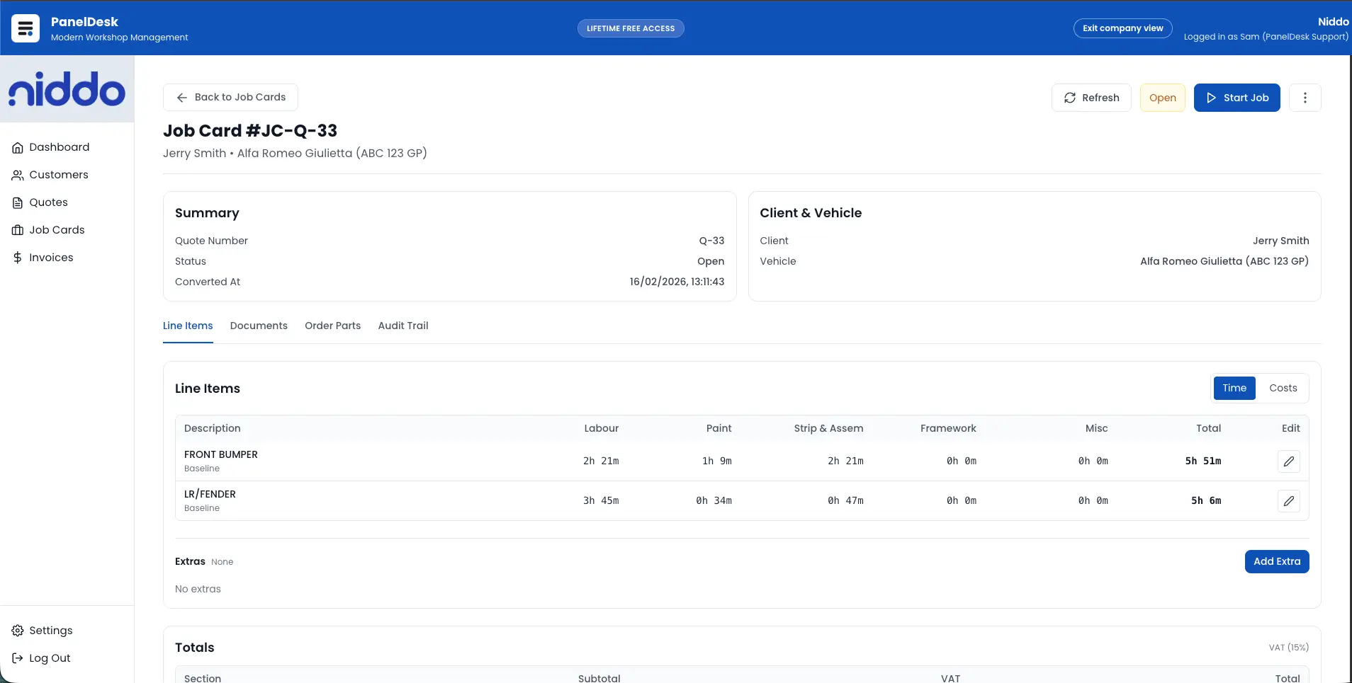 Conversion and setup view screenshot